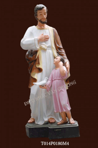 Tượng Thánh Giuse và Chúa trẻ thơ 140cm