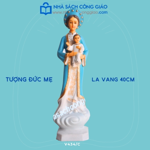 Tượng Đức Mẹ La Vang 40cm Xanh