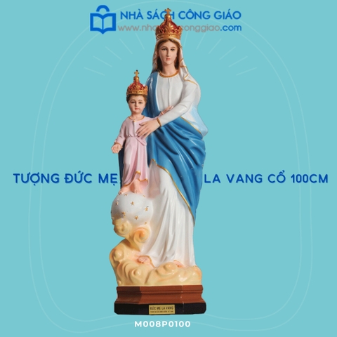 Tượng Đức Mẹ La Vang Cổ 100cm Xanh