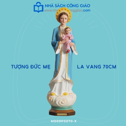 Tượng Đức Mẹ La Vang Xanh 70cm (Đức Mẹ Áo Dài)