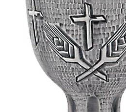 Chén Lễ Italy CLXV2186 chạm khắc Thánh giá và lúa mì