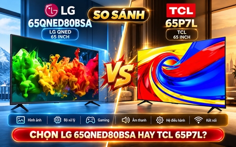 So sánh chi tiết LG 65QNED80BSA và TCL 65P7L: Nên chọn tivi 65 inch nào?