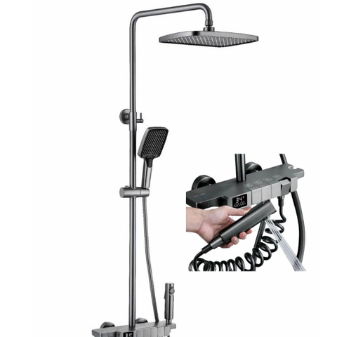 Sen cây tắm mạ PVD màu ghi xám