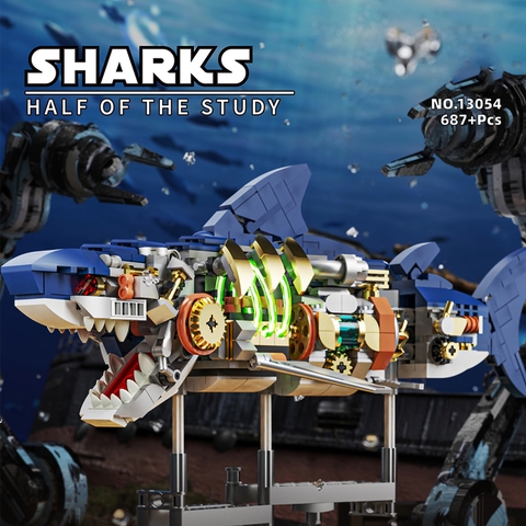 Đồ chơi lắp ráp LEGO mô hình cơ khí cá mập Mechanical Shark 687PCS