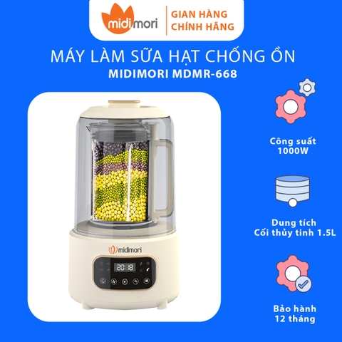 Máy Xay Nấu Làm Sữa Hạt Đa Năng Hút Chân Không Midimori MDMR-668 (1000W)