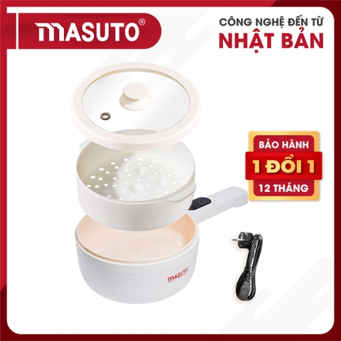 Nồi điện đa năng 2 tầng Masuto 6in1 MS-FA18 (phiên bản mới new 2023) MSFA18