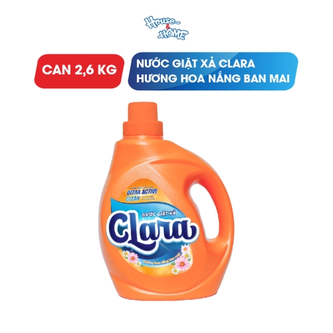 Nước giặt xả Clara - Hương hoa nắng ban mai - can 2,6Kg