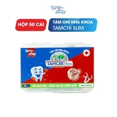Tăm chỉ nha khoa - TAMCHI Slim sợi chỉ đơn - hộp 50 cái
