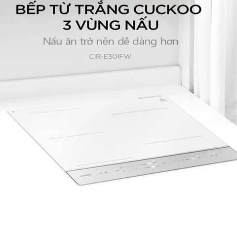 Bếp Từ Cuckoo 3 Vùng Nấu CIR-E301FW màu trắng