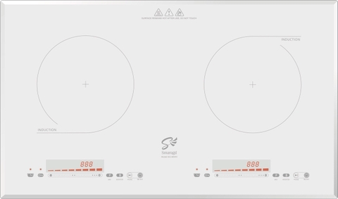 Bếp 2 từ Âm Smaragd SI2-66WH màu Trắng