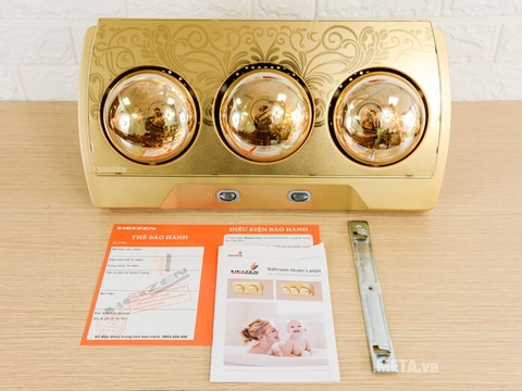 Đèn sưởi nhà tắm Heizen 3 bóng HE-3B (Gold)