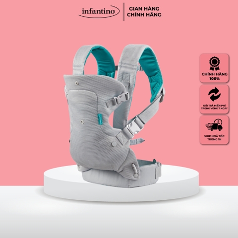 Địu Em Bé INFANTINO - Địu Đa Năng Trợ Lực 4 Tư Thế Chuẩn Y Khoa, Chất Liệu Siêu Thoáng, Mềm Nhẹ Dễ Chịu
