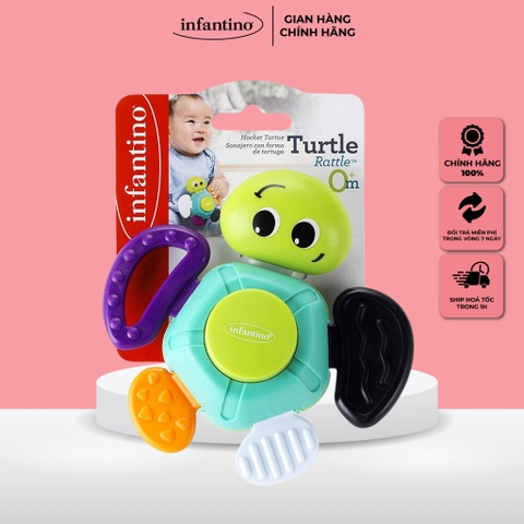 Gặm Nướu Cầm Tay Chú Rùa Chip Chip Infantino - Đồ Chơi An Toàn Cao Cấp Cho Bé Từ 0M