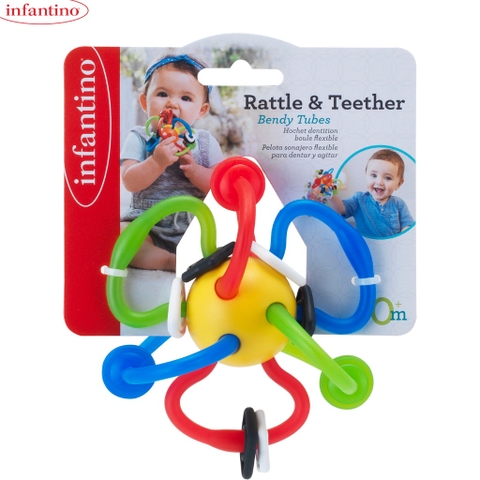 Gặm Nướu Cho Bé INFANTINO Vòng Tròn - Đồ Chơi Chất Liệu Nhựa ABS An Toàn Cao Cấp Cho Bé Từ 0m