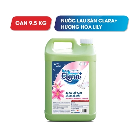 Nước lau sàn Clara+ - Hương hoa ly - 9.5kg