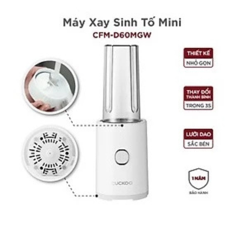 Máy xay sinh tố Mini Cuckoo CFM-D60MGW có màu trắng và màu hồng