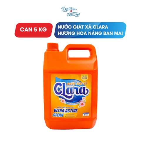 Nước giặt xả Clara - Hương hoa nắng ban mai - Can 5Kg