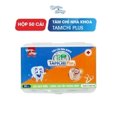 Tăm chỉ nha khoa - TAMCHI Plus sợi chỉ kép - hộp 50 cái