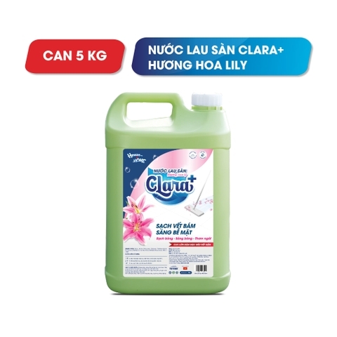 Nuớc lau sàn Clara+ - Hương hoa ly - 5Kg