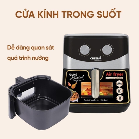 Nồi chiên không dầu Creen 11L , Bảo hành chính hãng 12 tháng