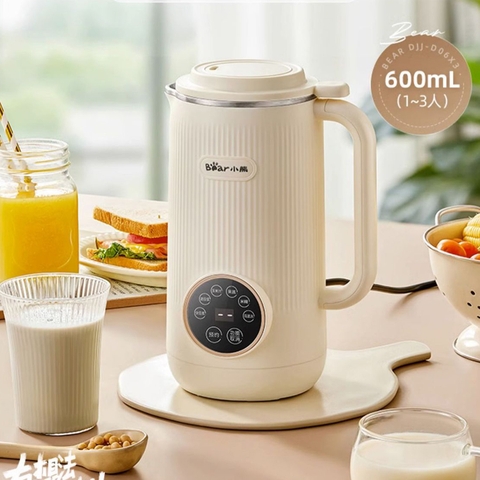 Máy làm sữa hạt Bear 600ml D06X3,  6 chức năng, xay nấu sữa hạt, xay sinh tố đa năng,  – Hàng chính hãng BH 6-18 tháng