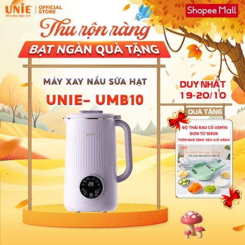Máy làm sữa hạt Unie UMB10 1L - Lưỡi dao 8 cánh inox 304 cao cấp, công suất 800W