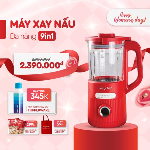 Máy Xay Nấu Sữa Hạt 9in1 LazyChef 1200ml Hàng Chính Hãng