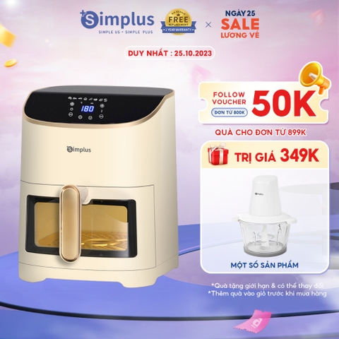Nồi chiên không dầu Simplus Dung tích lớn 5.5L KQZG012 - Bảo Hành 1 Năm 1 Đổi 1