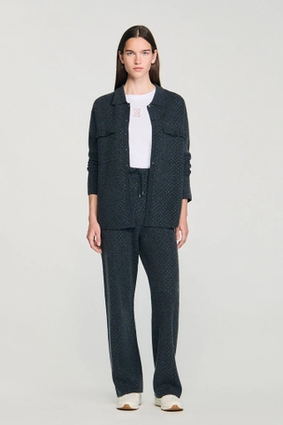 Áo len SANDRO ghi đính đá (có set)