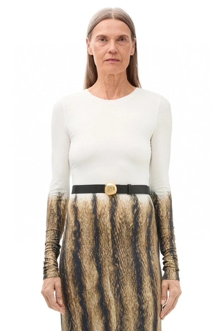 Belt LOEWE mặt logo tròn