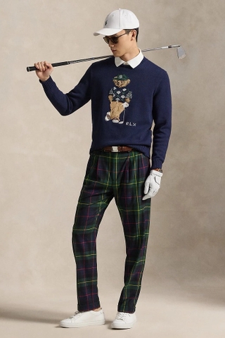 Áo len RALPH LAUREN navy gấu gile mũ xanh lá
