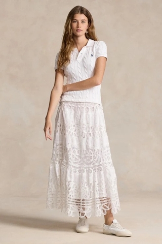 Chân váy RALPH LAUREN ren dập
