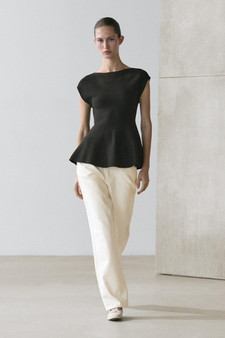 Áo MASSIMO DUTTI đen vai chờm