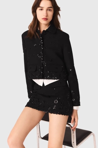 Chân váy MAJE đính cườm (có set)