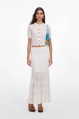Chân váy SELF PORTRAIT đuôi cá trắng (có set)