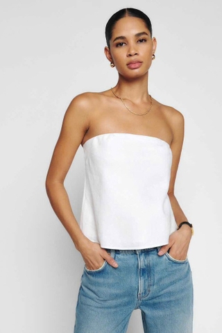 Áo cúp ngực REFORMATION trắng