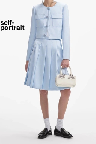 Chân váy lụa SELF PORTRAIT xếp ly