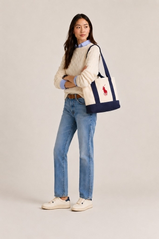 Tote RALPH LAUREN sọc 3 màu