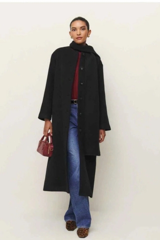 Áo dạ REFORMATION dáng dài kèm khăn