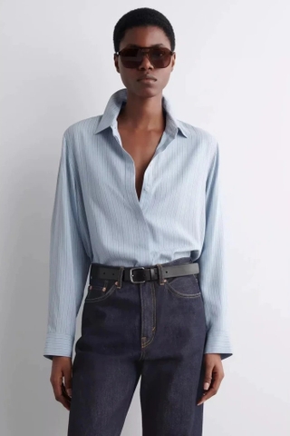 Sơ mi COS kẻ 2 màu