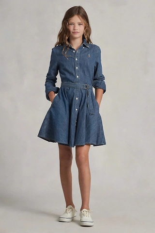 Váy RALPH LAUREN jean giấy xòe