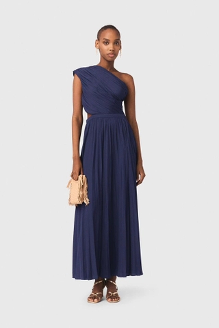 Váy MAJE lụa lệch vai