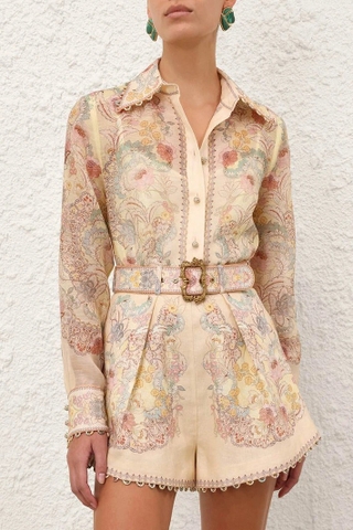 Sơ mi ZIMMERMANN voan lụa hoa (có set)
