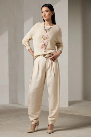 Áo len RALPH LAUREN gấu hồng khuyên tai