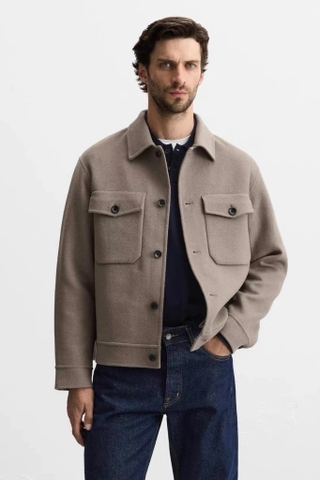 Khoác dạ ZARA MAN túi ngực