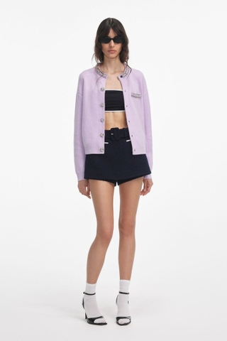 Áo SELF PORTRAIT len tím cổ đá (có set)