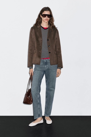 Áo dạ MASSIMO DUTTI nâu túi 2 bên auth