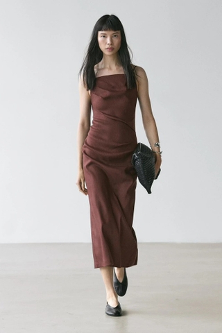 Váy 2 dây MASSIMO DUTTI boocdo linen