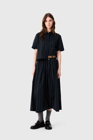 Chân váy MAJE navy đá dài (có set)