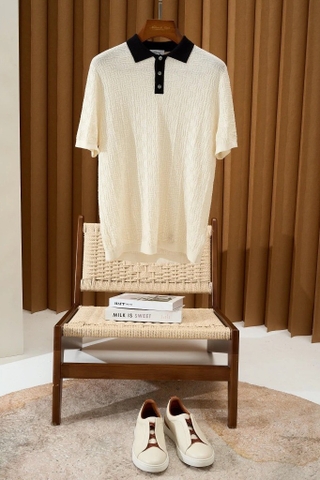 Áo polo BRIONI cổ cải màu